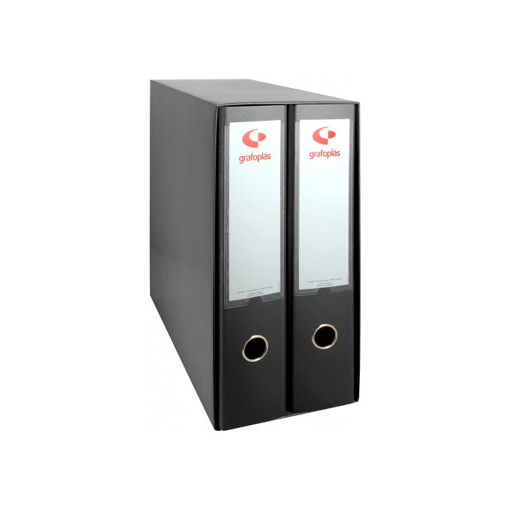 Módulo 2 archivadores color negro folio 290x350x160 grafoplas 7279210