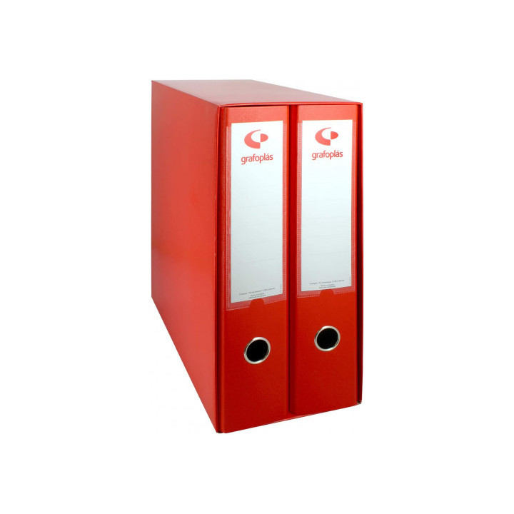 Módulo 2 archivadores color rojo folio 290x350x160 grafoplas 7279251