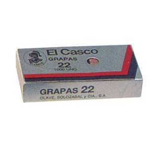Caja de 1000 grapas galvaniczadas modelo 22/6g el casco 1g00221