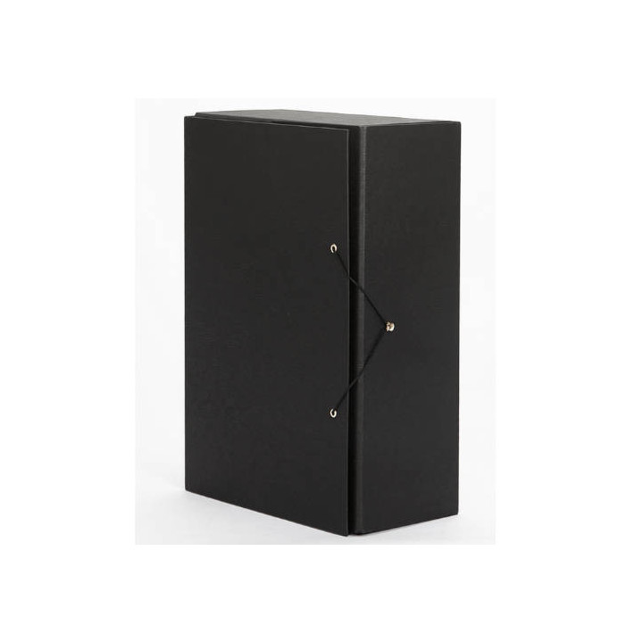 Carpeta de proyectos lomo 120 cierre gomas en color negro pardo 971101