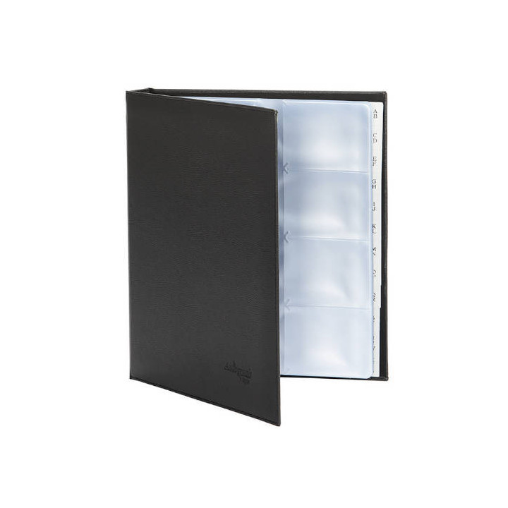 Tarjetero autograph tamaño folio para 320 tarjetas en color negro pardo 617501