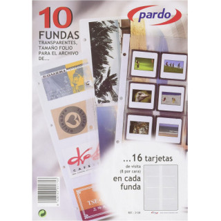 Recambio de 10 fundas con 16 tarjetas por funda pardo 212800