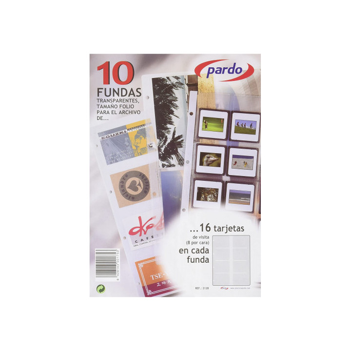 Recambio de 10 fundas con 16 tarjetas por funda pardo 212800