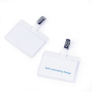 Caja de 25 identificadores pinza plastico lamina autoadhesiva durable 8102-19