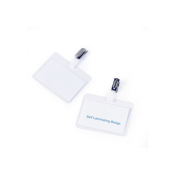 Caja de 25 identificadores pinza plastico lamina autoadhesiva durable 8102-19