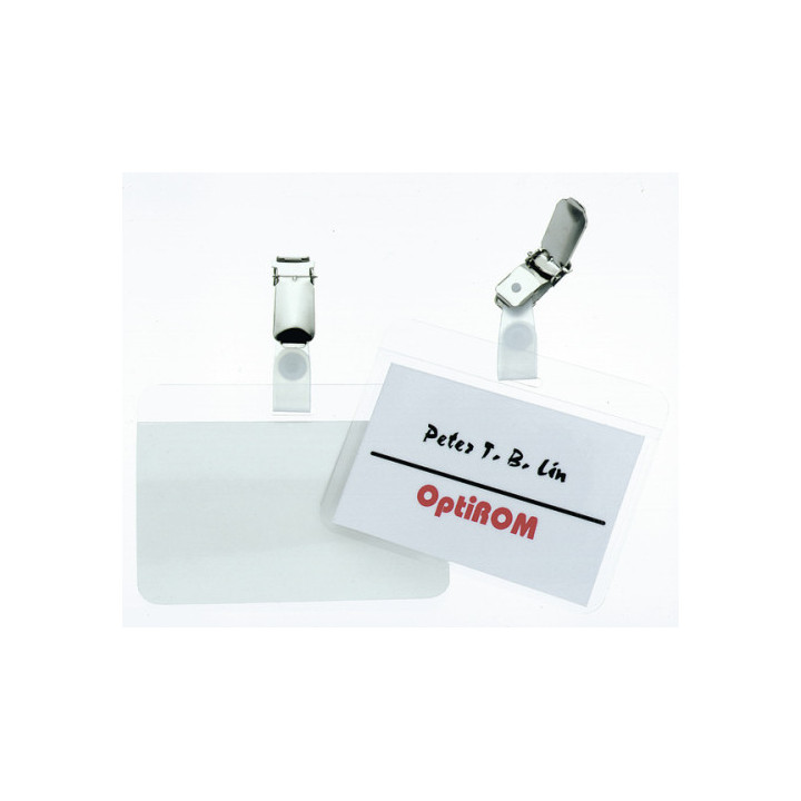 Caja de 25 identificadores pinza plastico lamina autoadhesiva durable 8102-19