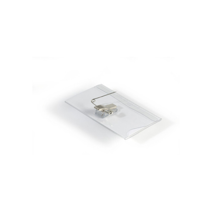 Caja de 50 identificadores pinza y alfiler pvc 54x90 durable 8101-19