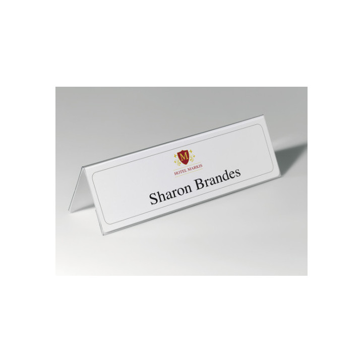 Caja de 25 portanombres rigidos pvc 210x297mm durable 8053-19