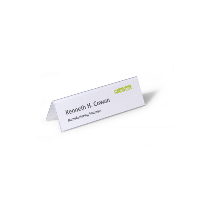 Caja de 25 portanombres rigidos pvc 122x210 mm durable 8052-19