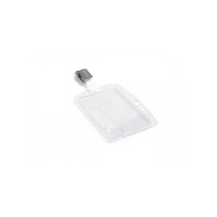 Caja de 25 identificadores rigidos con pinza para tarjetas 54x85 durable 8005-19