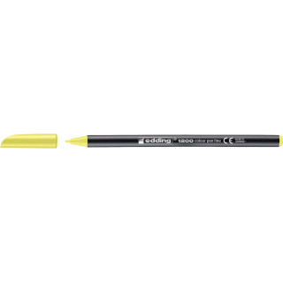 Edding 1200 Rotulador - Punta Redonda - Trazo 1mm - Tinta con Base de Agua - Color Amarillo Neon