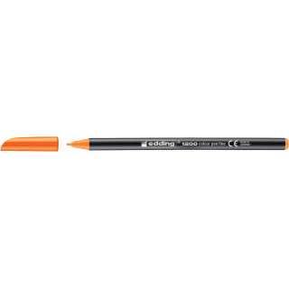 Edding 1200 Rotulador - Punta Redonda - Trazo 1mm - Tinta con Base de Agua - Color Naranja Neon