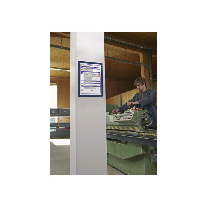 Blister 2 marco autoadhesivo magnetico duraframe a4 azul durable 4872-07