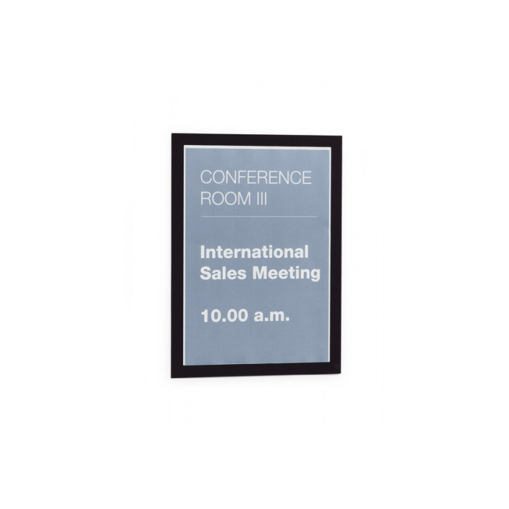 Blister 2 marco autoadhesivo magnetico duraframe a4 negro durable 4872-01