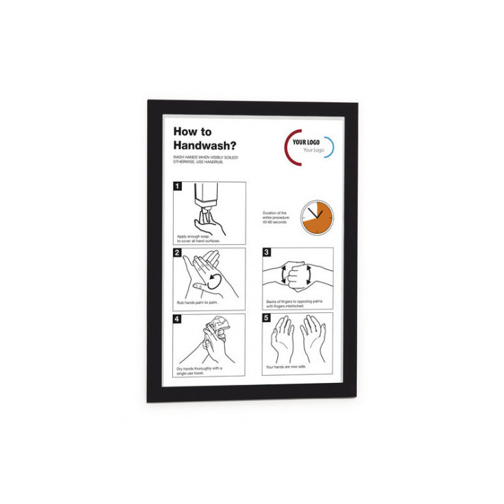 Blister 2 marco autoadhesivo magnetico duraframe a4 negro durable 4872-01