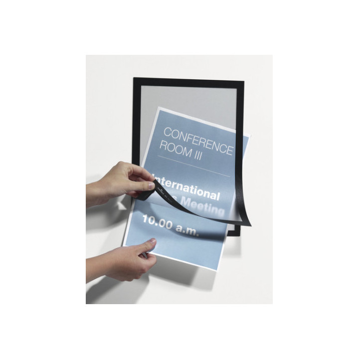 Blister 2 marco autoadhesivo magnetico duraframe a4 negro durable 4872-01