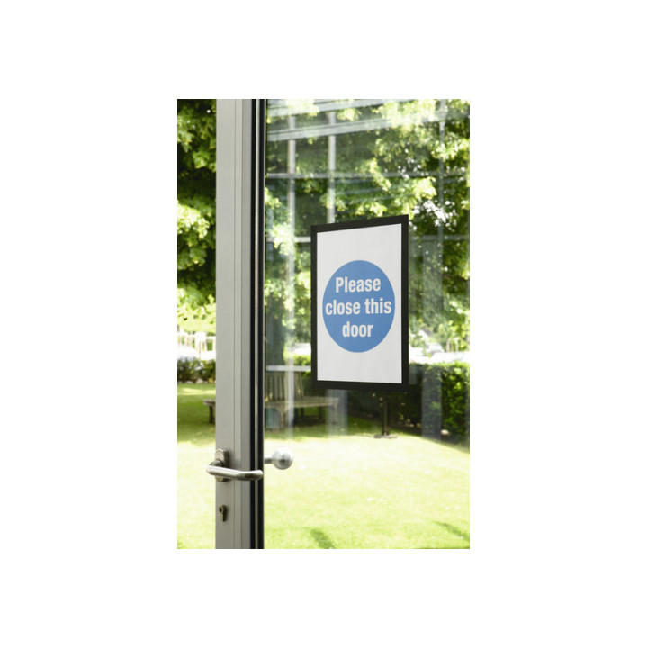 Blister 2 marco autoadhesivo magnetico duraframe a4 negro durable 4872-01