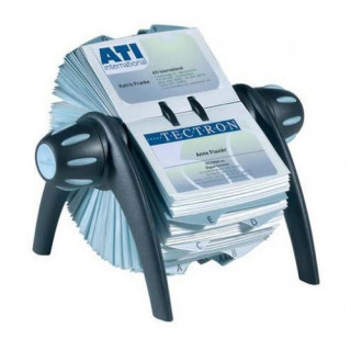 Tarjetero rotativo visifix flip vegas negro durable 2417-01