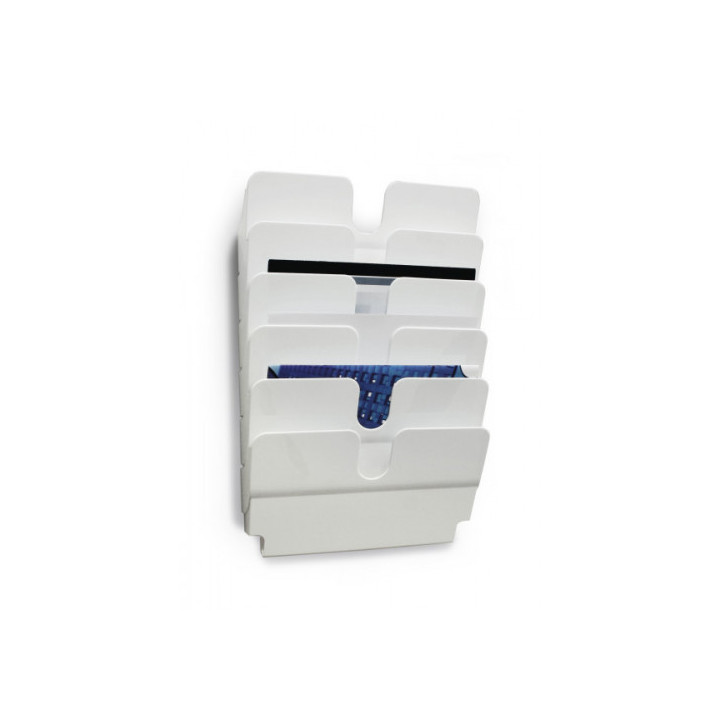 Dispensador pared flexiplus 6 compartimentos a4 horizonzal blanco durable 1700014011