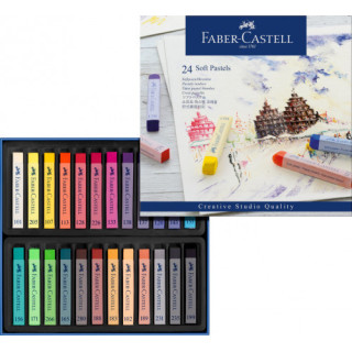 Estuche 24 barras soft pastel faber castell 128324