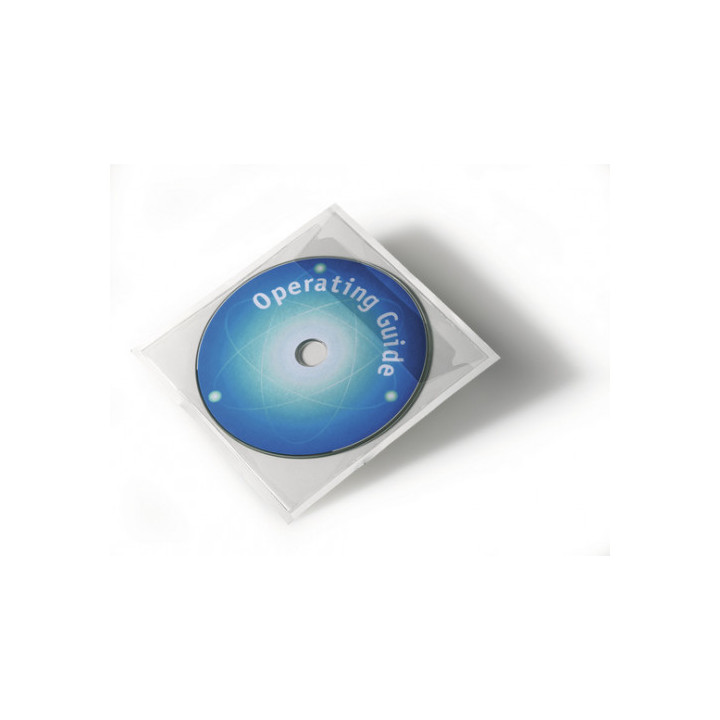 Pack 10 fundas para cd/dvd adhesivas durable 8080