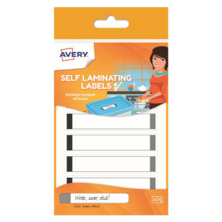 Paquete 24 etiquetas plastificadas gris resistentes al agua 86x17mm avery apgris24-uk