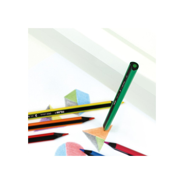 Caja de 10 lápices de colores ergo + 1 afilalapices milan 07229110