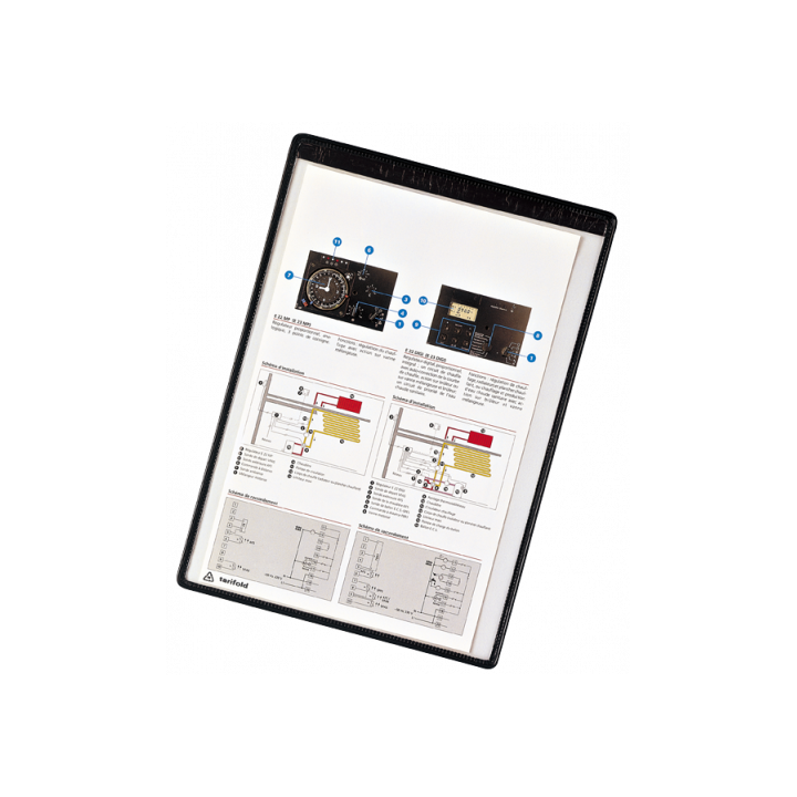 Pack de 5 fundas magnética con marco negro tarifold 194607