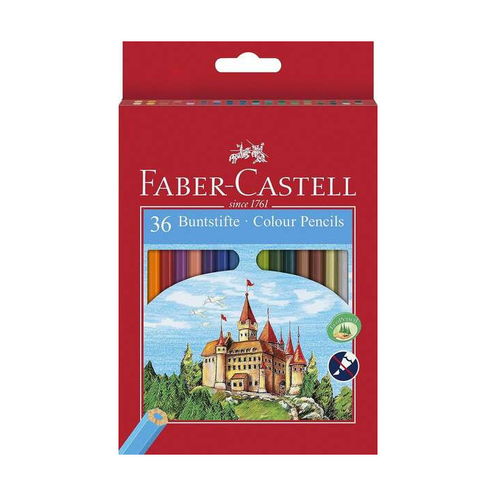 Faber-Castell Classic Colour Pack de 36 Lapices de Colores Hexagonales - Resistencia a la Rotura - Colores Surtidos