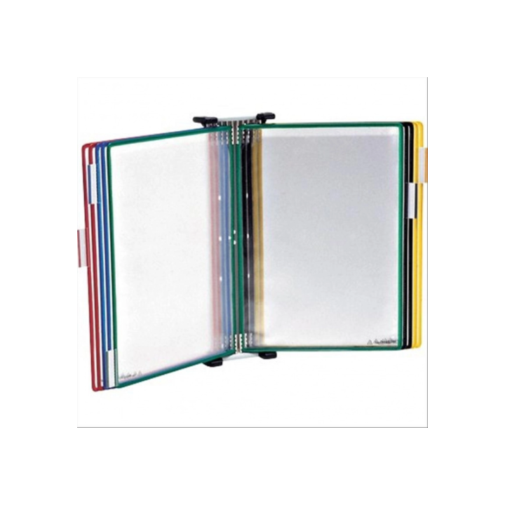 Expositor de pared para catálogos con 10 fundas a4 color surtido tarifold 414109