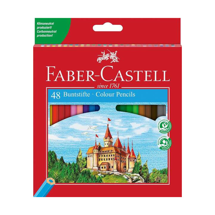 Faber-Castell Classic Colour Pack de 48 Lapices de Colores Hexagonales - Resistencia a la Rotura - Colores Surtidos