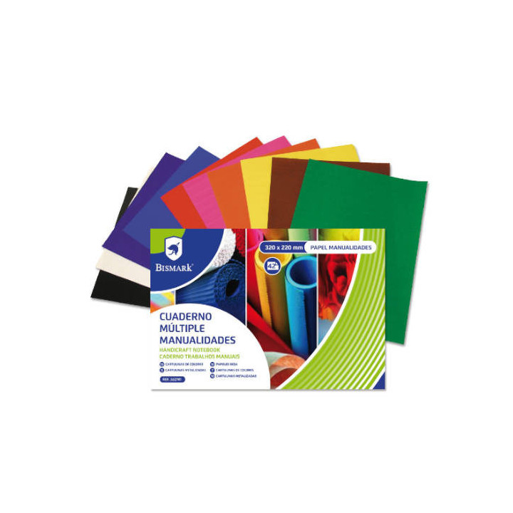 Cuaderno multiples manualidades 42 hojas colores 32 x 22 cm. bismark 322741