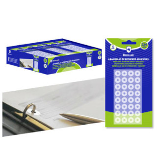 Blister 224 unidades arandelas de refuerzo adhesivas transparentes 13mm bismark 327333