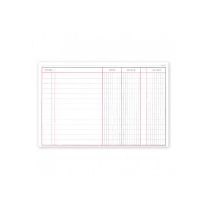 Libro 1/4 apaisado cuentas corrientes numerado 100 hojas (64069/a) ingraf 350207