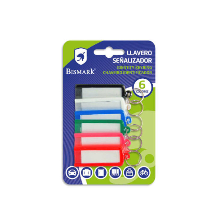 Blister 6 llaveros señalizadores bismark 317818