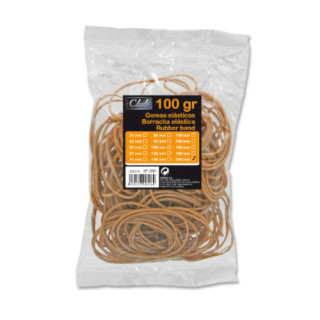 Bolsa 100 gr. gomas elasticas nº 20 de 20 cm. largo office club 320516