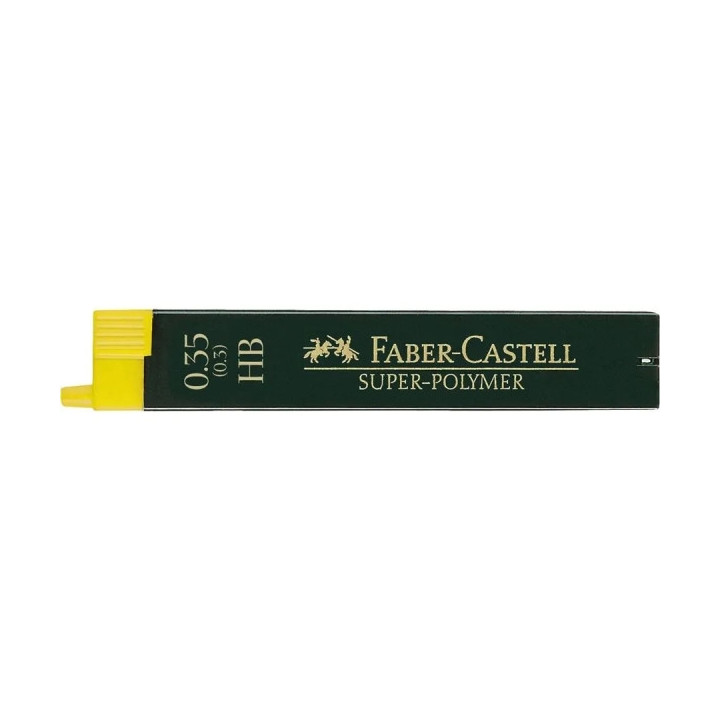 Faber-Castell 9063 Pack de 12 Minas Super-Polymer para Portaminas 0.3 HB - Resistentes y Suaves