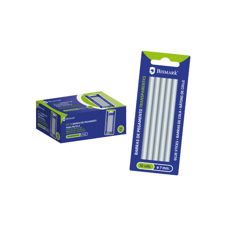 Blister 10 barras de pegamento silicona transparente 7