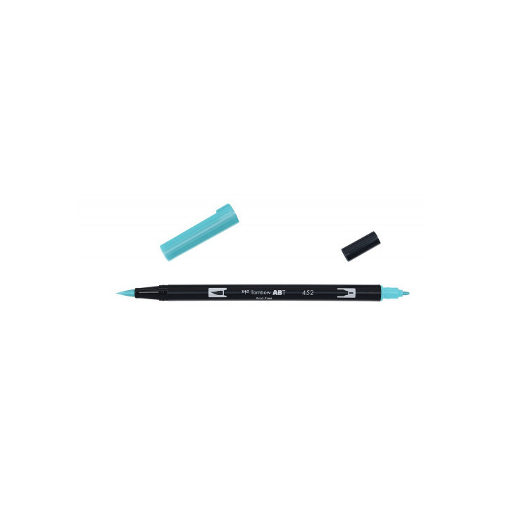 Rotulador doble punta pincel color process blue tombow abt-452