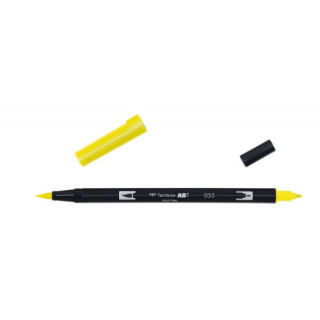 Rotulador doble punta pincel color process yellow tombow abt-055