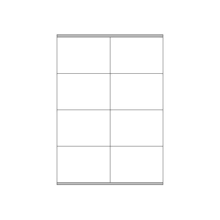 Caja 100 hojas etiquetas blancas con márgenes-láser/inyección de tinta/fotocopiadoras-105x72 mm megastar lp4ms-10572