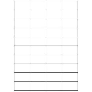 Caja 100 hojas etiquetas blancas sin márgenes-láser/inyección de tinta/fotocopiadoras-52x30 mm megastar lp4ms-5230