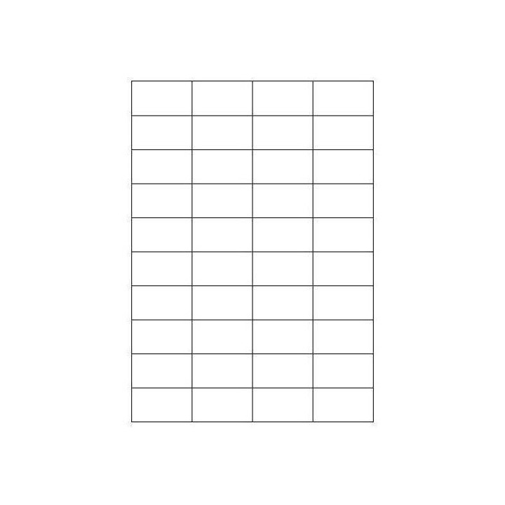 Caja 100 hojas etiquetas blancas sin márgenes-láser/inyección de tinta/fotocopiadoras-52x30 mm megastar lp4ms-5230