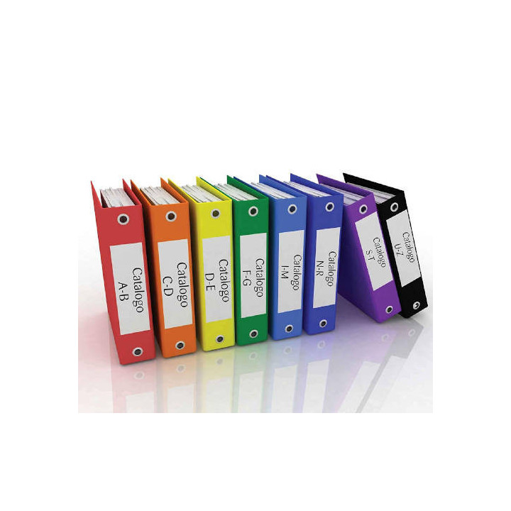 Kit 10 hojas etiquetas blancas y fluorescentes para oficina mix 10 formatos tico ticoa4-mix