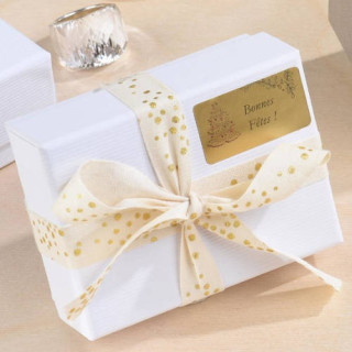 Kit 10 hojas etiquetas satinadas oro