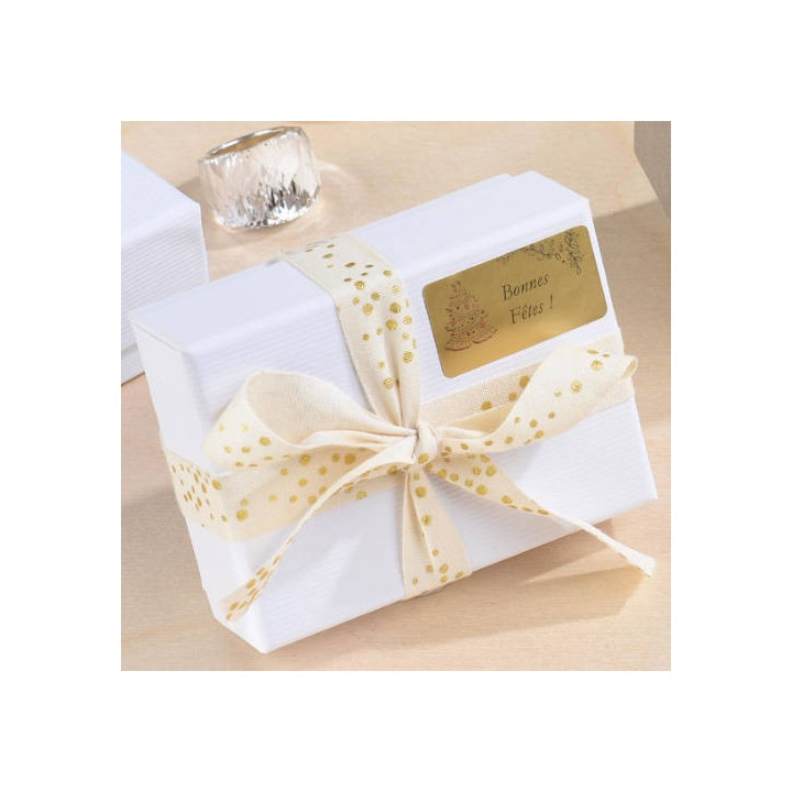 Kit 10 hojas etiquetas satinadas oro