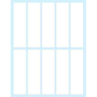 Paquete 10 hojas etiquetas blancas en sobre-75x21 mm tico e-7521