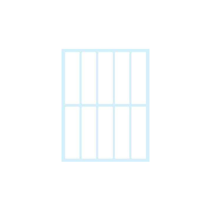 Paquete 10 hojas etiquetas blancas en sobre-75x21 mm tico e-7521