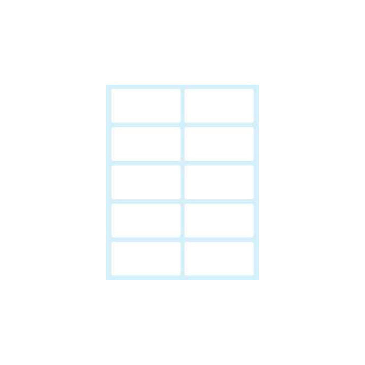 Paquete 10 hojas etiquetas blancas en sobre-58x28 mm tico e-5828