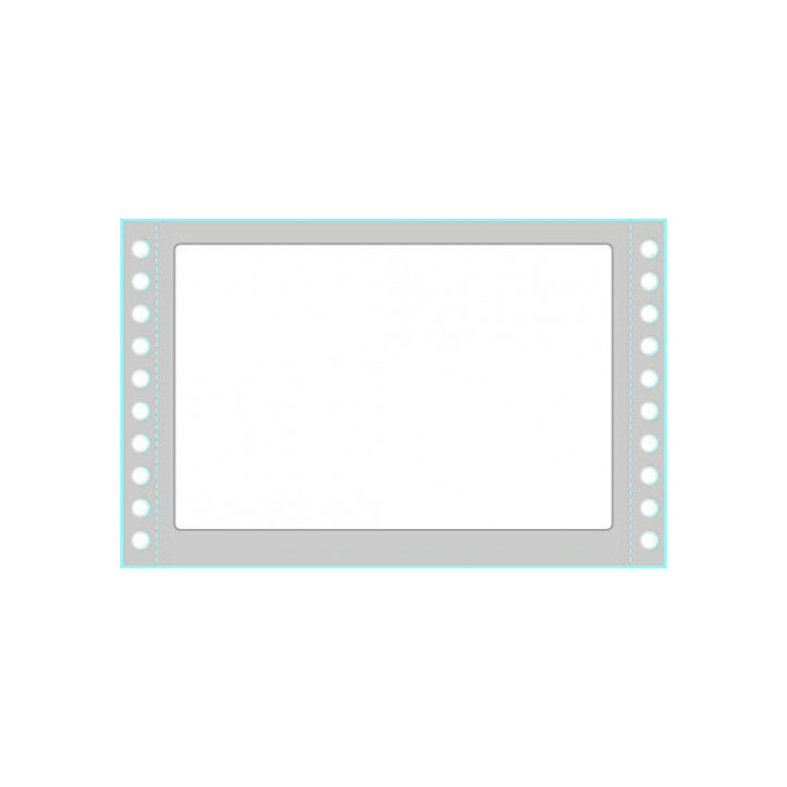 Caja 500 hojas etiquetas blancas en módulo continuo-una columna-149x97